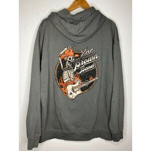Zac Brown Band Hoodie Men's 2XL Gray Awesome Graphic Full Zip